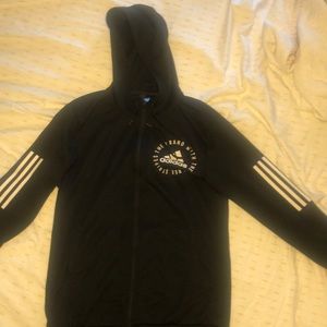 Black and white adidas hoodie